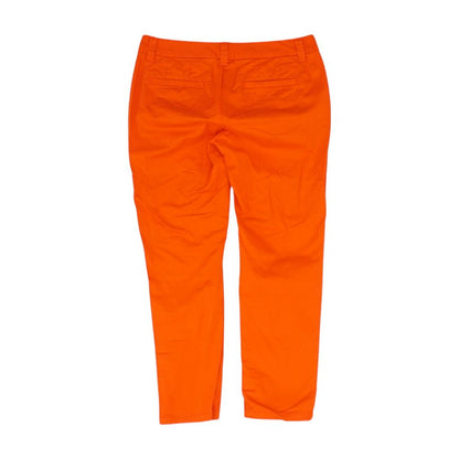 Orange Solid Capri Pants