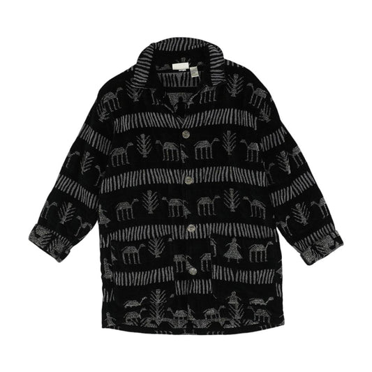 Black Graphic Lightweight Jacket
