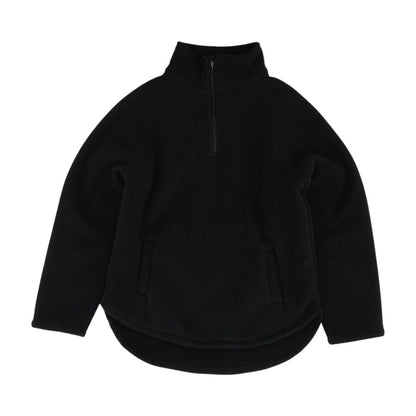 Black Solid 1/4 Zip Pullover
