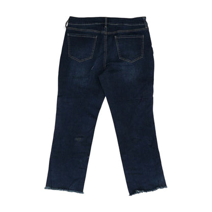 Indigo High Rise Straight Leg Jeans