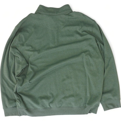 Green Solid 1/4 Zip Pullover