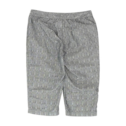 Gray Solid Capri Pants