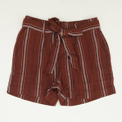 Burgundy Striped Shorts