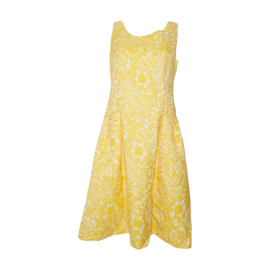 Yellow Floral Midi Dress