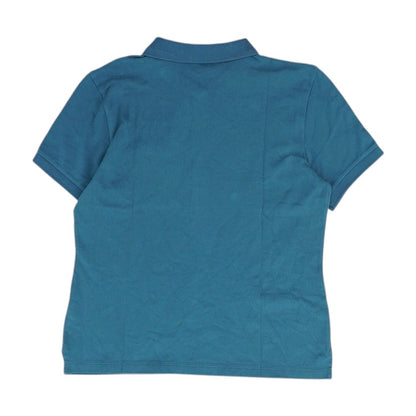 Blue Solid Short Sleeve Polo