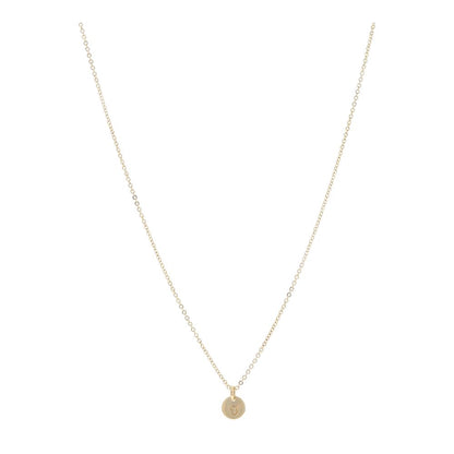 14K Gold Cable Link Chain With Initial J Pendant Necklace