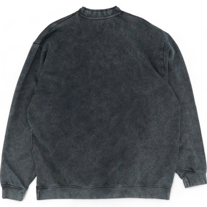 Gray Solid Sweatshirt Pullover