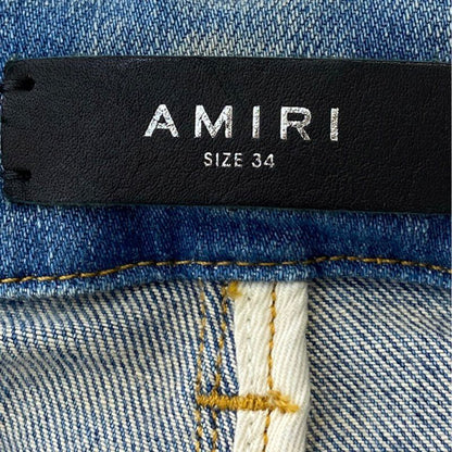 Blue MA Varsity Repair Jeans