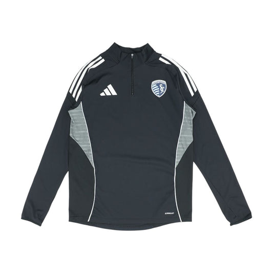 Black Sporting Kansas City Soccer Team Color Block 1/4 Zip Pullover