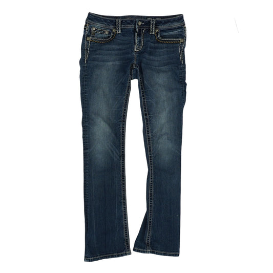 Blue Solid Bootcut Jeans