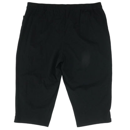 Black Solid Capri Pants