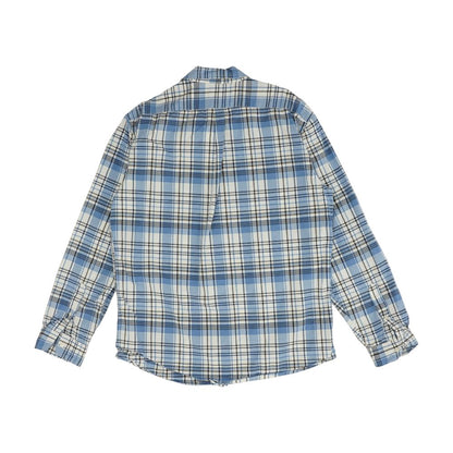 Blue Plaid Long Sleeve Button Down
