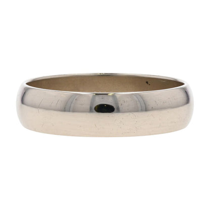 14K White Gold Plain Band