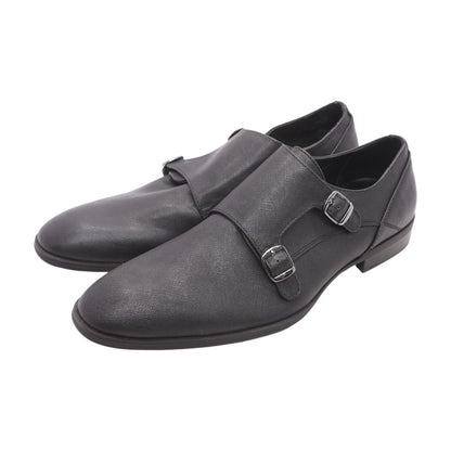 Black Leather Monk Strap Dress Shoes