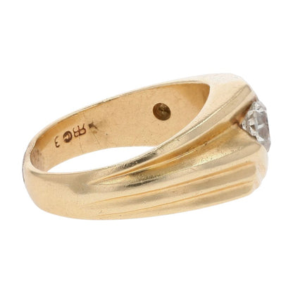 .85 Ct 14K Gold With Tension Set Round Diamond Cocktail Ring