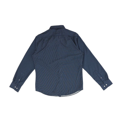 Navy Solid Long Sleeve Button Down