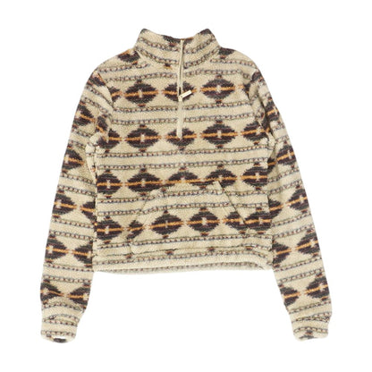 Tan Graphic 1/4 Zip Pullover
