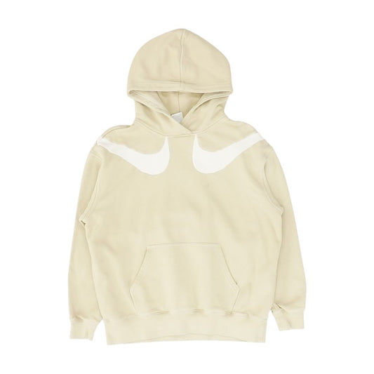 Beige Color Block Hoodie