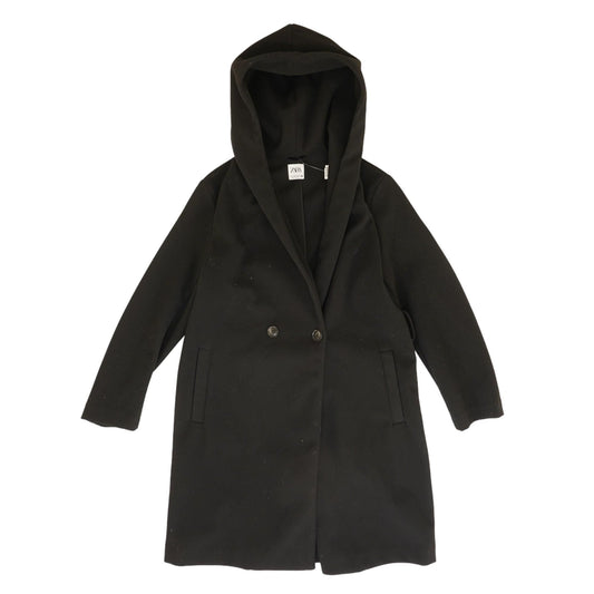 Black Solid Topcoat Coat