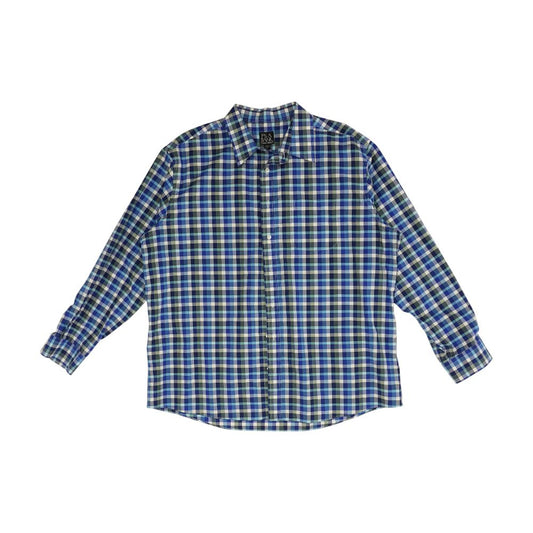 Blue Plaid Long Sleeve Button Down