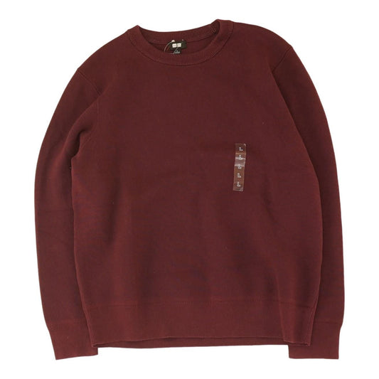 Burgundy Solid Crewneck Sweater
