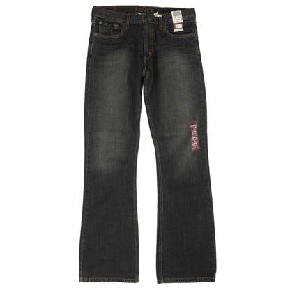 527 Black Solid Bootcut Jeans