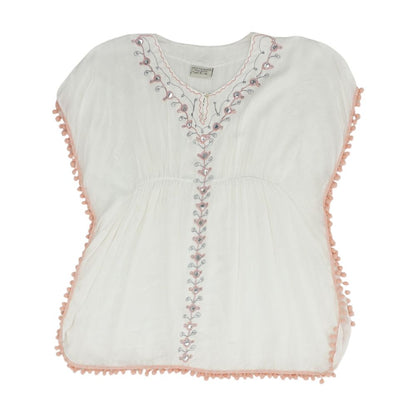 White Embroidery Detail Cover-Up