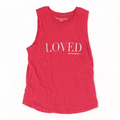 Red Graphic Loved Muscle Tank