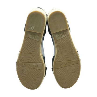 Black Wedged Sandals