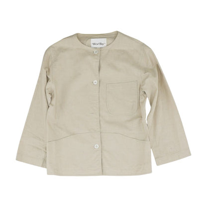 Beige Solid Lightweight Jacket
