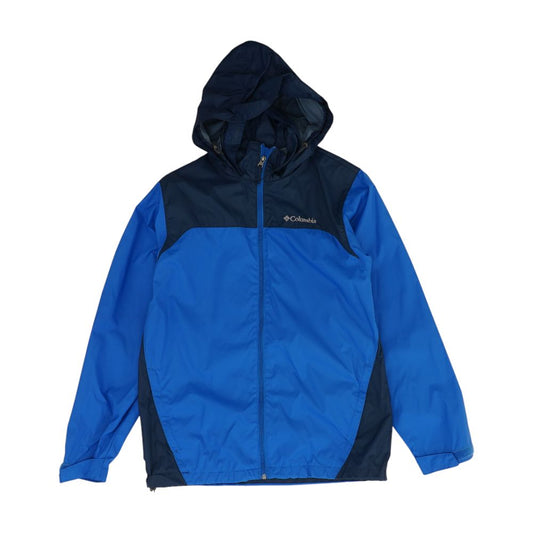 Blue Color Block Rain Jacket