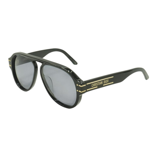 Black Dior Signature A1U Aviator Sunglasses
