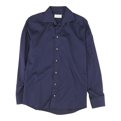 Navy Solid Long Sleeve Button Down