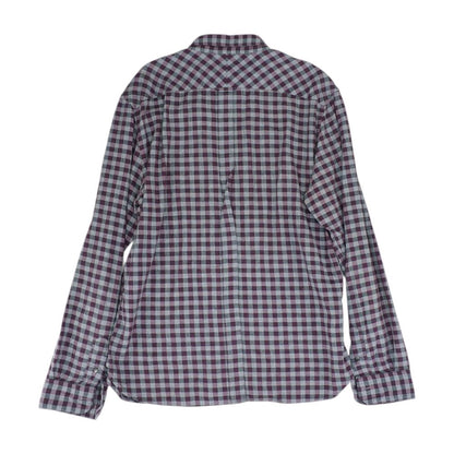 Maroon Check Long Sleeve Button Down