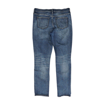 Blue High Rise Slim Leg Jeans