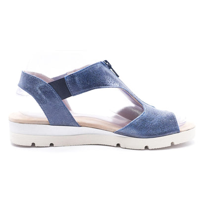 Seldred Blue Flat Sandals