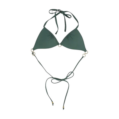Green Solid Swim Top
