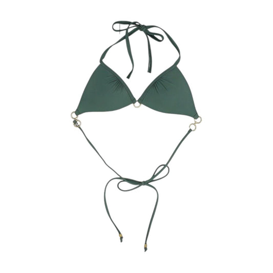 Green Solid Swim Top
