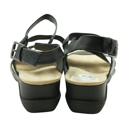 Black Wedged Sandals