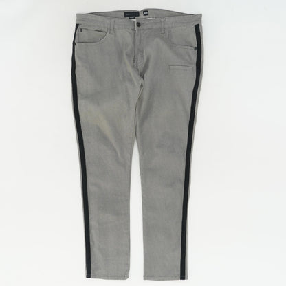 Gray Striped Chino Pants