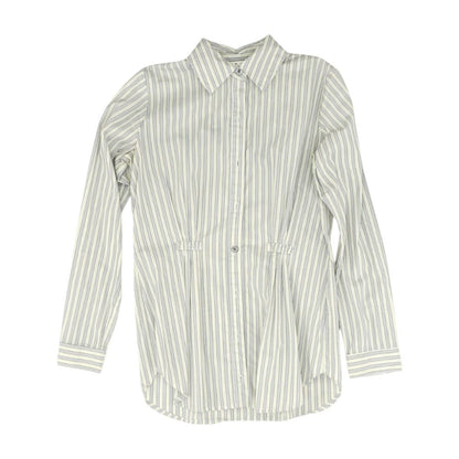 Navy Striped Button Down
