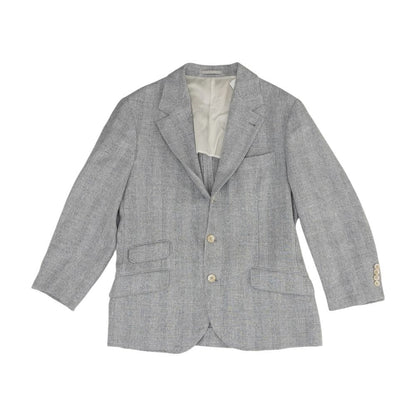 Blue Striped Basketweave Linen and Cotton-Blend Sport Coat