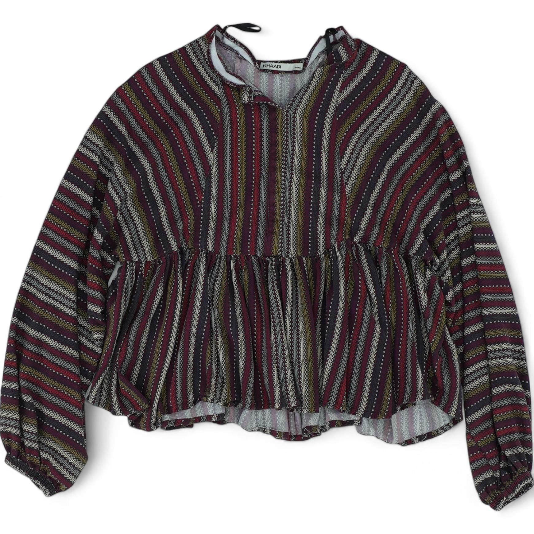 Multi Striped Long Sleeve Blouse – Unclaimed Baggage