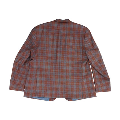 Rust Plaid Wool-Silk Blend Sport Coat