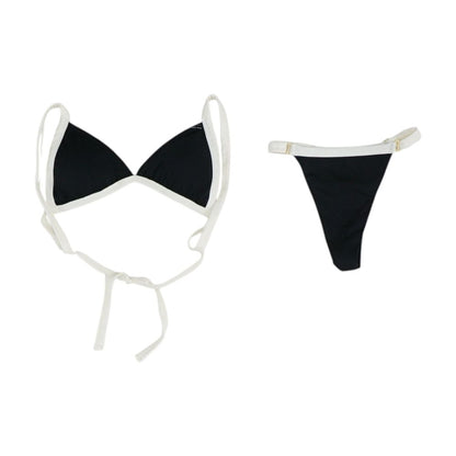 Black Solid Two-Piece