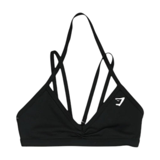 Black Solid Sports Bra