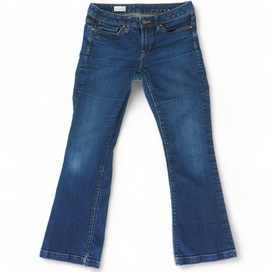 Navy Solid Mid Rise Bootcut Jeans