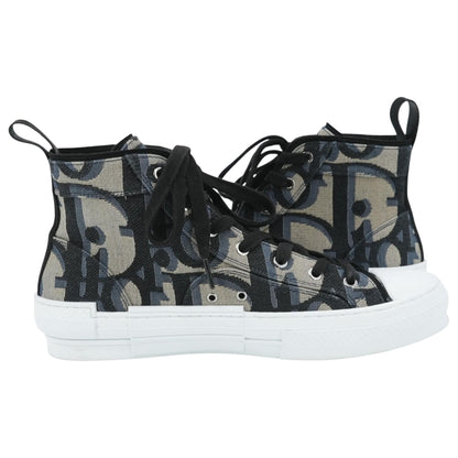 Beige/Black B23 League High-Top Sneaker in Maxi Dior Oblique Jacquard
