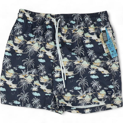 Navy Tropical Swim Shorts