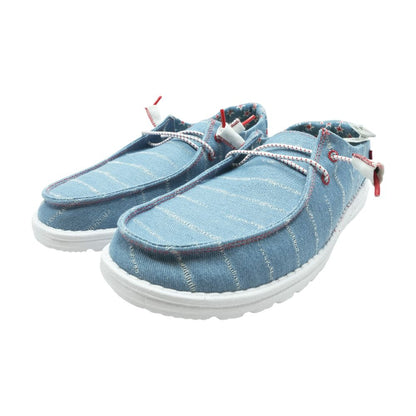 Blue Boat Shoe Flats